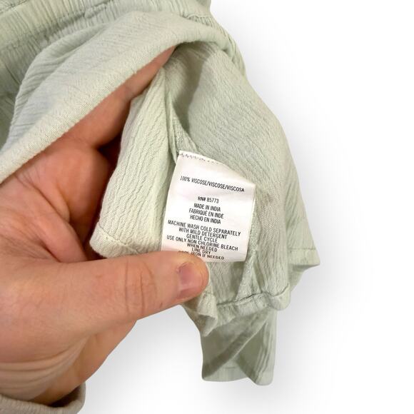 O’Neill Babydoll Top Womens XXL Mint Green Sleeveless Strappy V-Neck Boho Beach - Picture 3 of 9